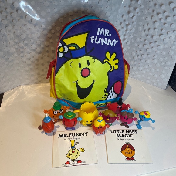 MR MEN Kids 🎒 Backpack & 🙂toy bundle - Picture 1 of 10